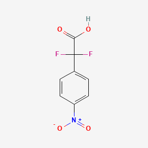 2,2-Difluoro-2-(4-nitrophenyl)acetic acid chemical structure (CAS 206360-56-7)