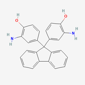 4,4'-(9H-Fluorene-9,9-diyl)bis(2-aminophenol) chemical structure (CAS 20638-07-7)