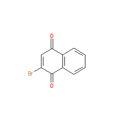 2-Bromonaphthalene-1,4-dione chemical structure (CAS 2065-37-4)