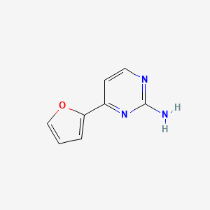 4-(2-Furyl)pyrimidin-2-amine chemical structure (CAS 206564-00-3)