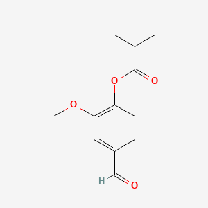 4-Formyl-2-methoxyphenyl isobutyrate chemical structure (CAS 20665-85-4)