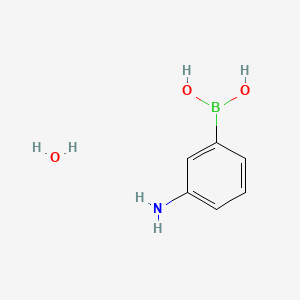 3-Aminophenylboronic acid monohydrate chemical structure (CAS 206658-89-1)