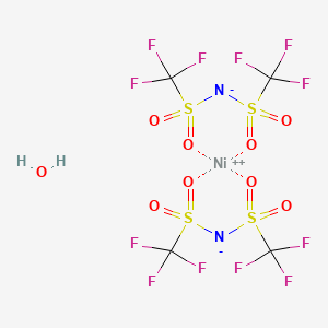 Nickel(II) bis(trifluoromethanesulfonimide) xhydrate chemical structure (CAS 2067359-93-5)