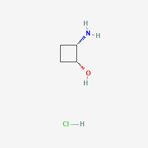 (1R,2S)-2-Aminocyclobutan-1-ol hydrochloride chemical structure (CAS 206751-78-2)
