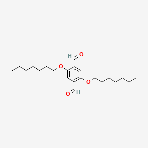 2,5-Bis(heptyloxy)terephthalaldehyde chemical structure (CAS 206762-48-3)