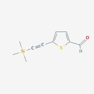 5-((Trimethylsilyl)ethynyl)thiophene-2-carbaldehyde chemical structure (CAS 206768-50-5)