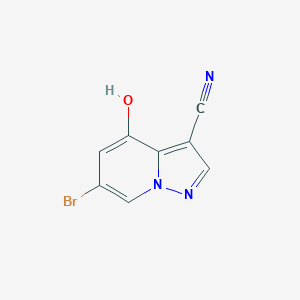 6-Bromo-4-hydroxypyrazolo[1,5-a]pyridine-3-carbonitrile chemical structure (CAS 2068065-16-5)
