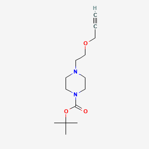 tert-Butyl 4-(2-(prop-2-yn-1-yloxy)ethyl)piperazine-1-carboxylate chemical structure (CAS 206862-65-9)