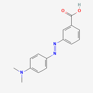 3-((4-(Dimethylamino)phenyl)diazenyl)benzoic acid chemical structure (CAS 20691-84-3)