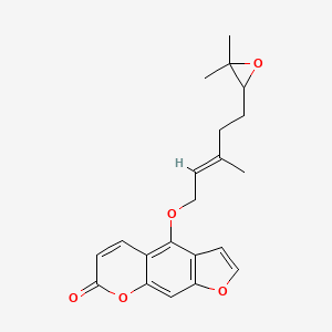 (E)-4-((5-(3,3-Dimethyloxiran-2-yl)-3-methylpent-2-en-1-yl)oxy)-7H-furo[3,2-g]chromen-7-one chemical structure (CAS 206978-14-5)