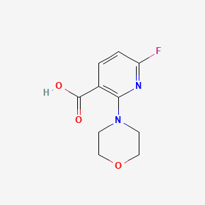 6-Fluoro-2-morpholinonicotinic acid chemical structure (CAS 2070856-05-0)