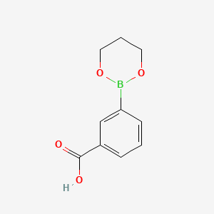 3-(1,3,2-Dioxaborinan-2-yl)benzoic acid chemical structure (CAS 2070921-91-2)