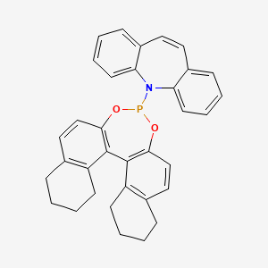 (R)-5-(8,9,10,11,12,13,14,15-Octahydrodinaphtho[2,1-d:1',2'-f][1,3,2]dioxaphosphepin-4-yl)-5H-dibenzo[b,f]azepine chemical structure (CAS 2070926-11-1)