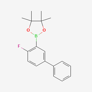 2-(4-Fluoro-[1,1'-biphenyl]-3-yl)-4,4,5,5-tetramethyl-1,3,2-dioxaborolane chemical structure (CAS 2071741-49-4)