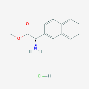 Methyl (S)-2-amino-2-(naphthalen-2-yl)acetate hydrochloride chemical structure (CAS 207234-74-0)