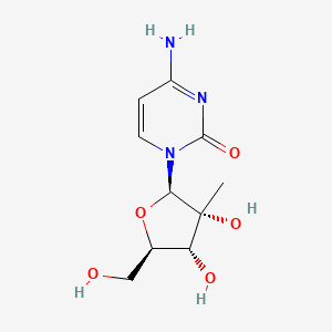 4-Amino-1-((2R,3R,4R,5R)-3,4-dihydroxy-5-(hydroxymethyl)-3-methyltetrahydrofuran-2-yl)pyrimidin-2(1H)-one chemical structure (CAS 20724-73-6)