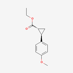 Ethyl (1R,2R)-2-(4-methoxyphenyl)cyclopropane-1-carboxylate chemical structure (CAS 207279-34-3)