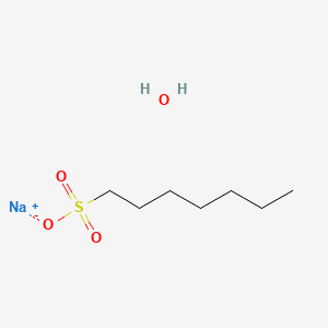 Sodium 1-heptanesulfonate monohydrate chemical structure (CAS 207300-90-1)