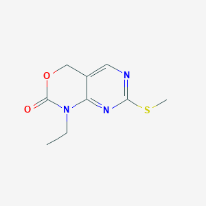 1-Ethyl-7-(methylthio)-1,4-dihydro-2H-pyrimido[4,5-d][1,3]oxazin-2-one chemical structure (CAS 2073047-01-3)
