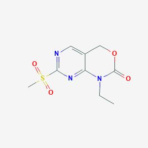 1-Ethyl-7-(methylsulfonyl)-1,4-dihydro-2H-pyrimido[4,5-d][1,3]oxazin-2-one chemical structure (CAS 2073047-06-8)