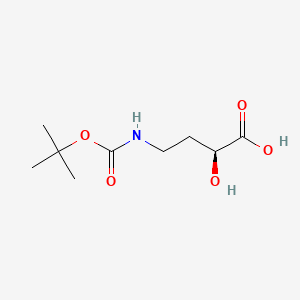 (S)-4-((tert-Butoxycarbonyl)amino)-2-hydroxybutanoic acid chemical structure (CAS 207305-60-0)