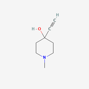 4-Ethynyl-1-methylpiperidin-4-ol chemical structure (CAS 20734-46-7)