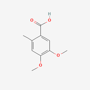 4,5-Dimethoxy-2-methylbenzoic acid chemical structure (CAS 20736-28-1)