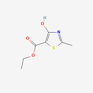 Ethyl 4-hydroxy-2-methylthiazole-5-carboxylate chemical structure (CAS 20737-48-8)