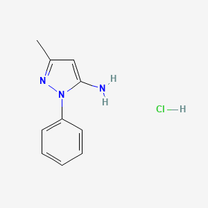 3-Methyl-1-phenyl-1H-pyrazol-5-amine hydrochloride chemical structure (CAS 20737-88-6)