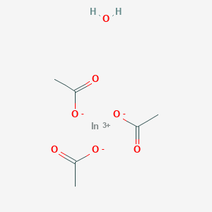 Indium(III) acetate xhydrate chemical structure (CAS 207398-96-7)