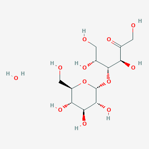 (3S,4R,5R)-1,3,5,6-Tetrahydroxy-4-(((2R,3R,4S,5S,6R)-3,4,5-trihydroxy-6-(hydroxymethyl)tetrahydro-2H-pyran-2-yl)oxy)hexan-2-one monohydrate chemical structure (CAS 207511-09-9)
