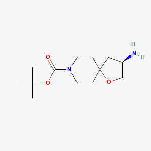 tert-Butyl (R)-3-amino-1-oxa-8-azaspiro[4.5]decane-8-carboxylate chemical structure (CAS 2075639-26-6)