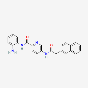 N-(2-Aminophenyl)-5-(2-(naphthalen-2-yl)acetamido)picolinamide chemical structure (CAS 2075787-77-6)