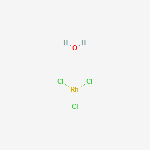 Rhodium(III) chloride xhydrate chemical structure (CAS 20765-98-4)