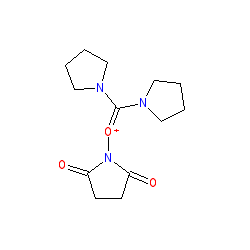 1-(((2,5-Dioxopyrrolidin-1-yl)oxy)(pyrrolidin-1-yl)methylene)pyrrolidin-1-ium hexafluorophosphate(V) chemical structure (CAS 207683-26-9)