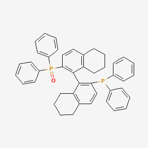 (R)-(2'-(Diphenylphosphanyl)-5,5',6,6',7,7',8,8'-octahydro-[1,1'-binaphthalen]-2-yl)diphenylphosphine oxide chemical structure (CAS 207683-40-7)