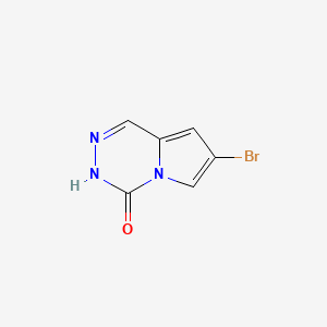 7-Bromopyrrolo[1,2-d][1,2,4]triazin-4(3H)-one chemical structure (CAS 2077084-02-5)