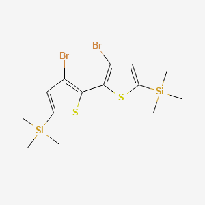 3,3-Dibromo-5,5-bis(trimethylsilyl)-2,2-bithiophene chemical structure (CAS 207742-50-5)
