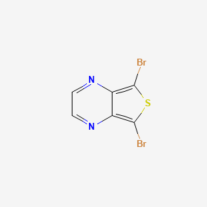 5,7-Dibromothieno[3,4-b]pyrazine chemical structure (CAS 207805-24-1)