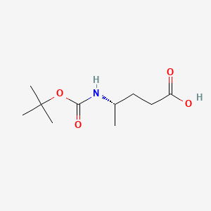 (S)-4-((tert-Butoxycarbonyl)amino)pentanoic acid chemical structure (CAS 207924-92-3)