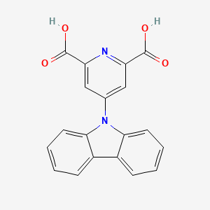 4-(9H-Carbazol-9-yl)pyridine-2,6-dicarboxylic acid chemical structure (CAS 2079886-11-4)