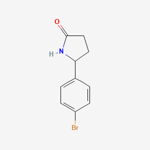 5-(4-Bromophenyl)pyrrolidin-2-one chemical structure (CAS 207989-90-0)
