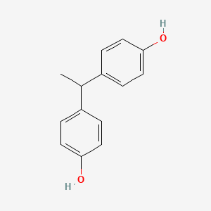4,4'-(Ethane-1,1-diyl)diphenol chemical structure (CAS 2081-08-5)