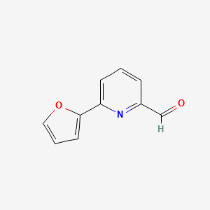 6-(Furan-2-yl)picolinaldehyde chemical structure (CAS 208110-88-7)