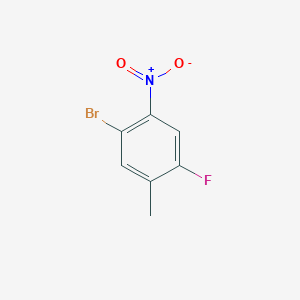 1-Bromo-4-fluoro-5-methyl-2-nitrobenzene chemical structure (CAS 208165-95-1)