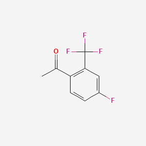1-(4-Fluoro-2-(trifluoromethyl)phenyl)ethanone chemical structure (CAS 208173-21-1)