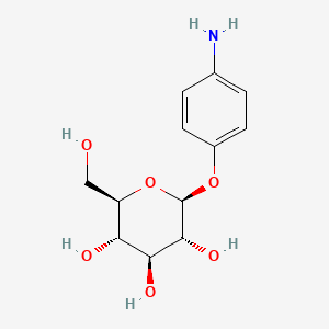 (2S,3R,4S,5S,6R)-2-(4-Aminophenoxy)-6-(hydroxymethyl)tetrahydro-2H-pyran-3,4,5-triol chemical structure (CAS 20818-25-1)