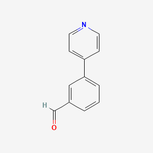 3-(Pyridin-4-yl)benzaldehyde chemical structure (CAS 208190-04-9)