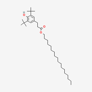 Octadecyl 3-(3,5-di-tert-butyl-4-hydroxyphenyl)propionate chemical structure (CAS 2082-79-3)