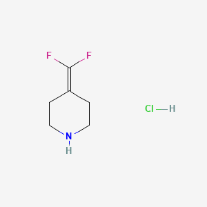4-(Difluoromethylene)piperidine hydrochloride chemical structure (CAS 208245-66-3)